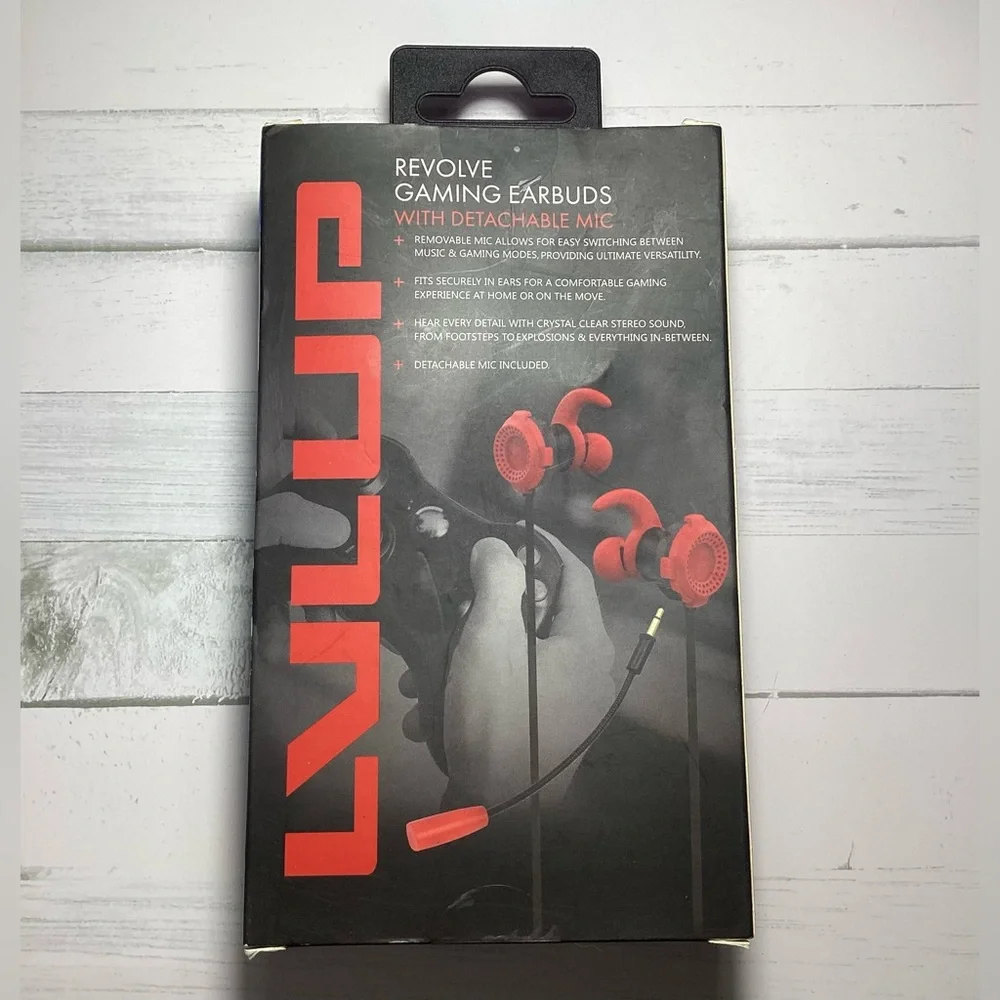 LVLUP Revolve Gaming Earbuds with Detachable Mic